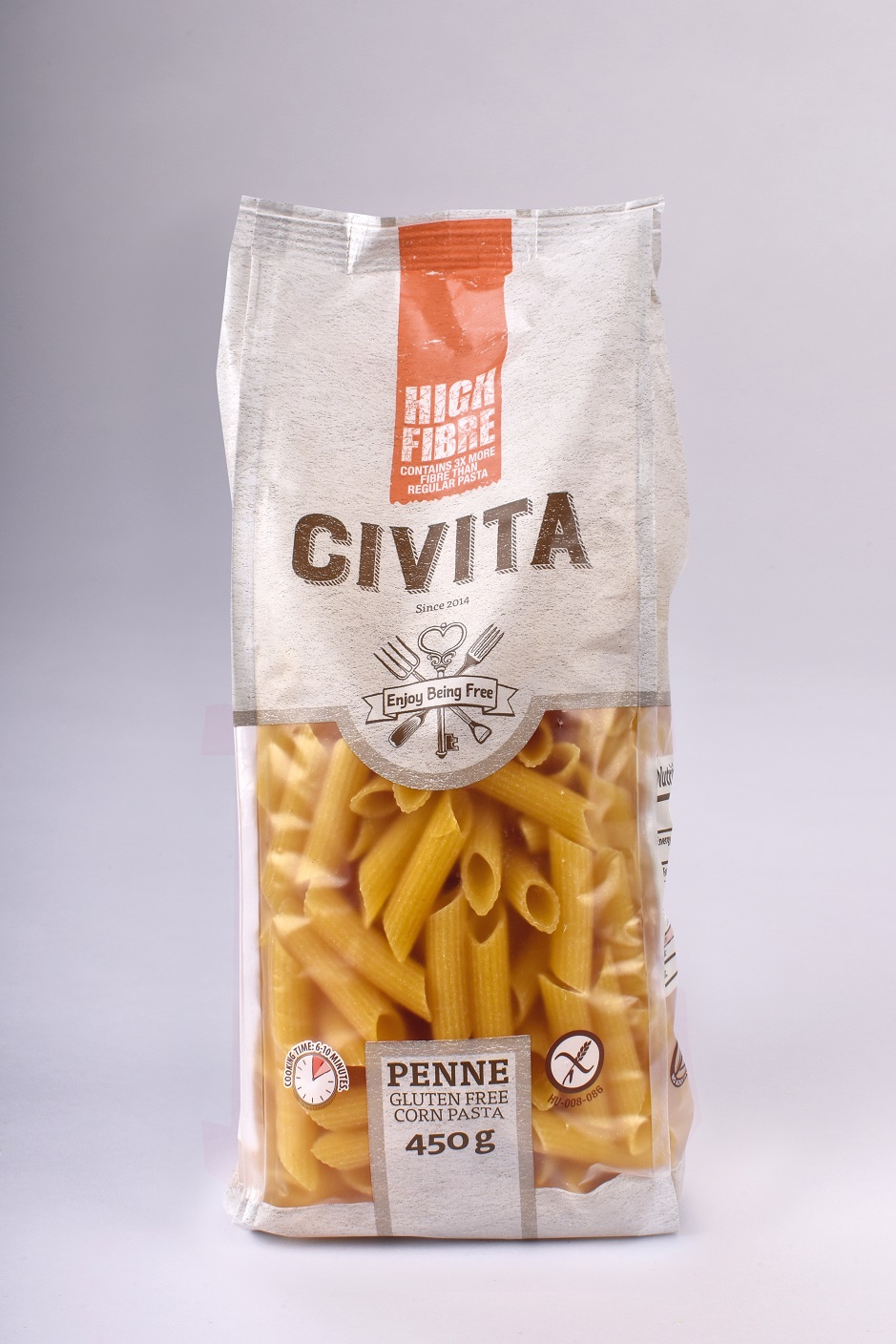 CIVITA Kukoricatészta Penne magas rosttartalmú 450g